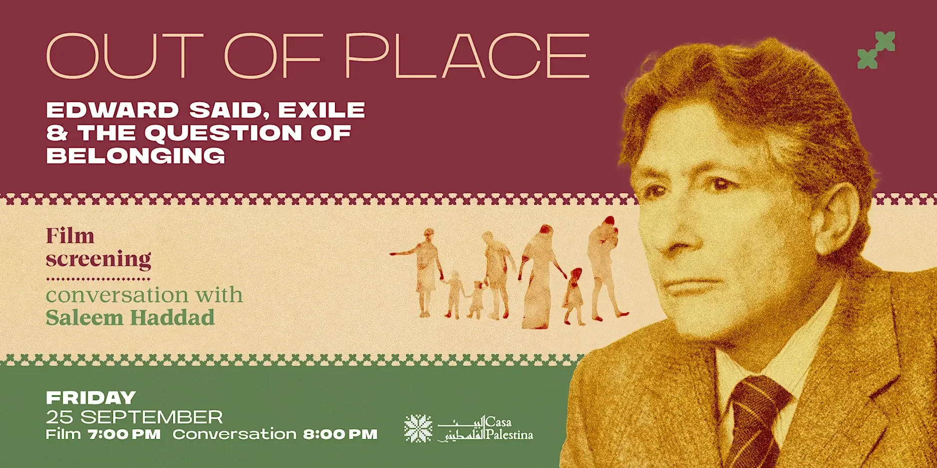 Official Out of Place event cover featuring Edward Said